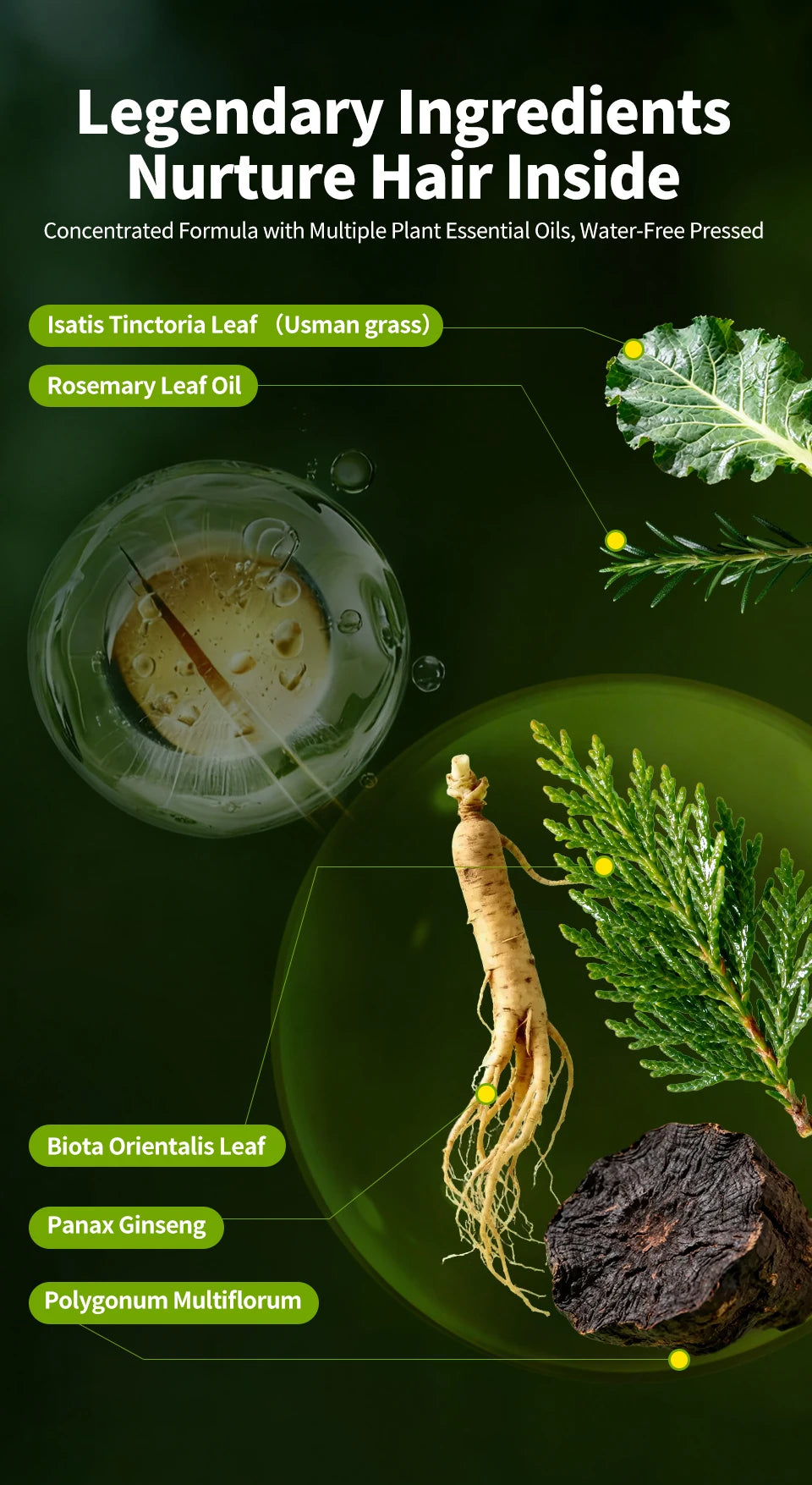 120g Usman Grass & Platycladus Shampoo Soap Strengthen Hair Root Growth Shampoo Bar Natural Herbal Hair loss treatment Hair Care