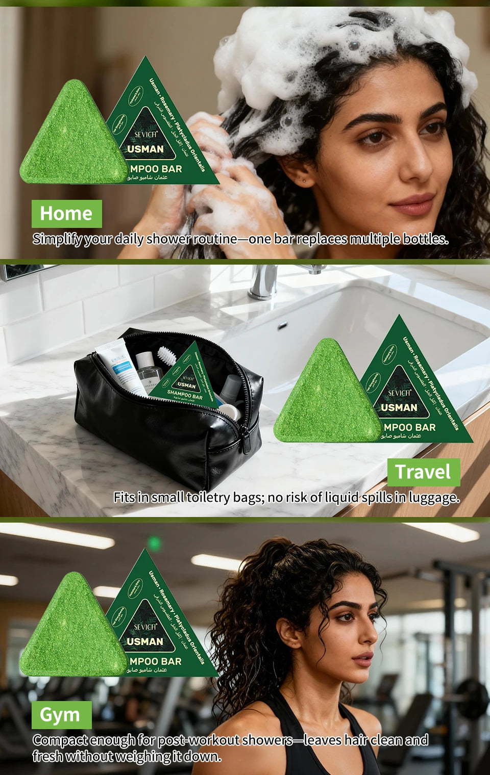 120g Usman Grass & Platycladus Shampoo Soap Strengthen Hair Root Growth Shampoo Bar Natural Herbal Hair loss treatment Hair Care