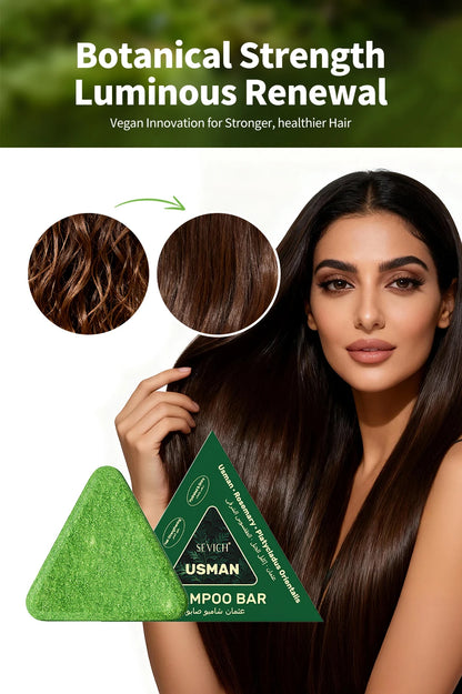 120g Usman Grass & Platycladus Shampoo Soap Strengthen Hair Root Growth Shampoo Bar Natural Herbal Hair loss treatment Hair Care